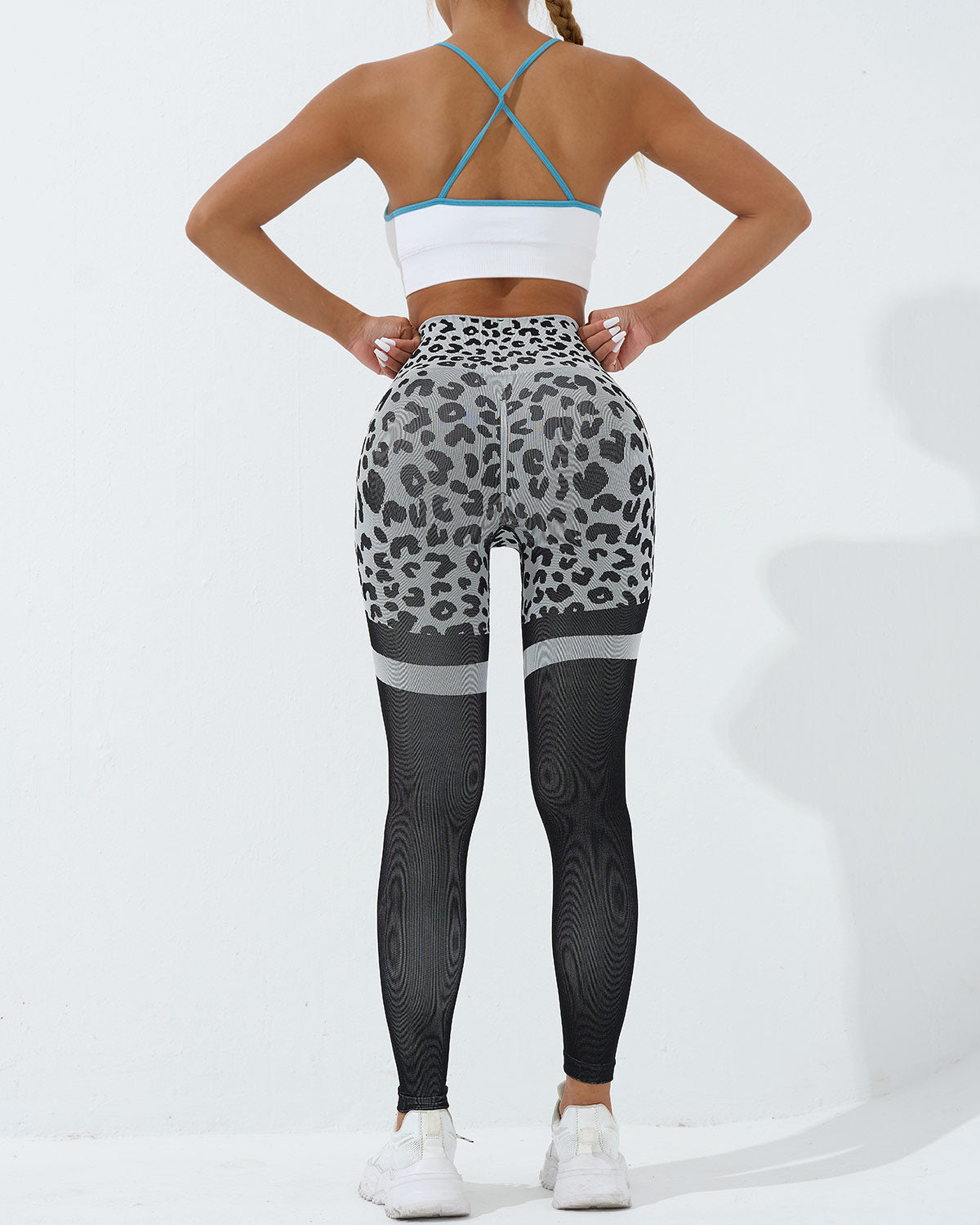 Beatrice Leopard Leggings - Black
