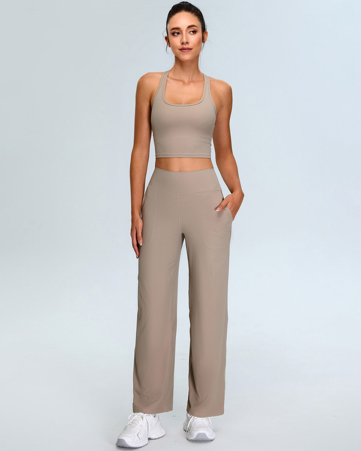 Calista Crop Top - Khaki