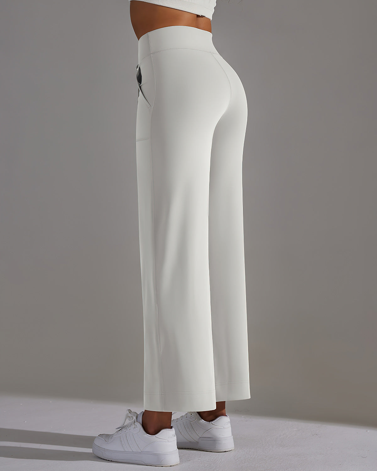 Fern Flare Pocket Leggings - Ash Dove