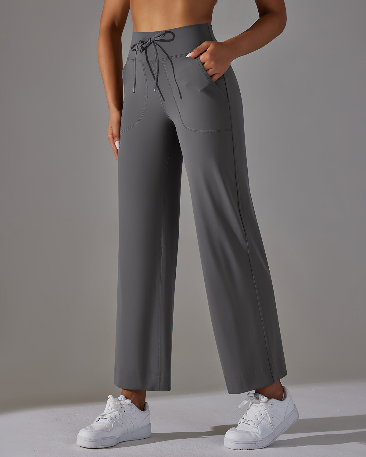 Fern Flare Pocket Leggings - Grey