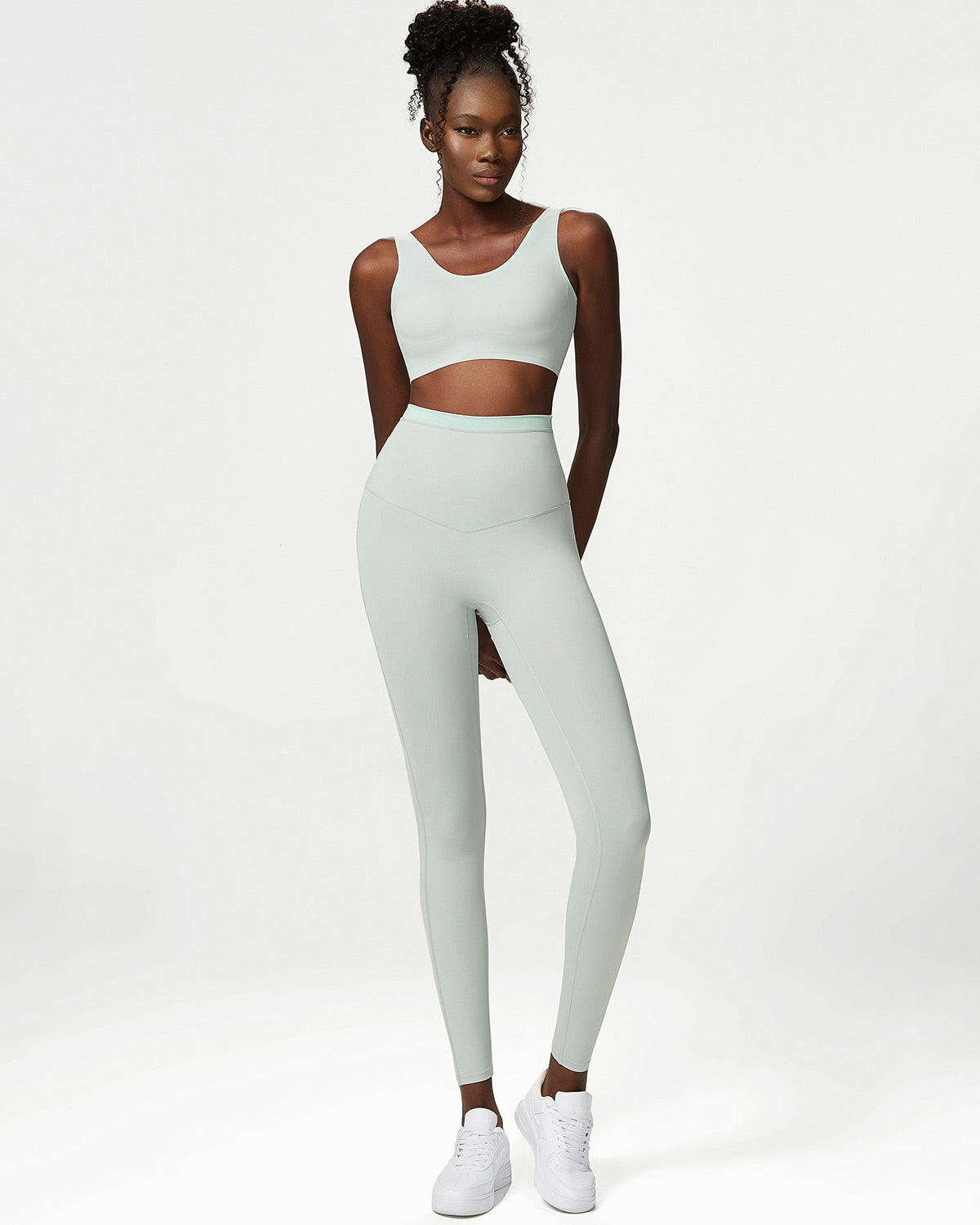 Juno Seamless Leggings - Foggy Green