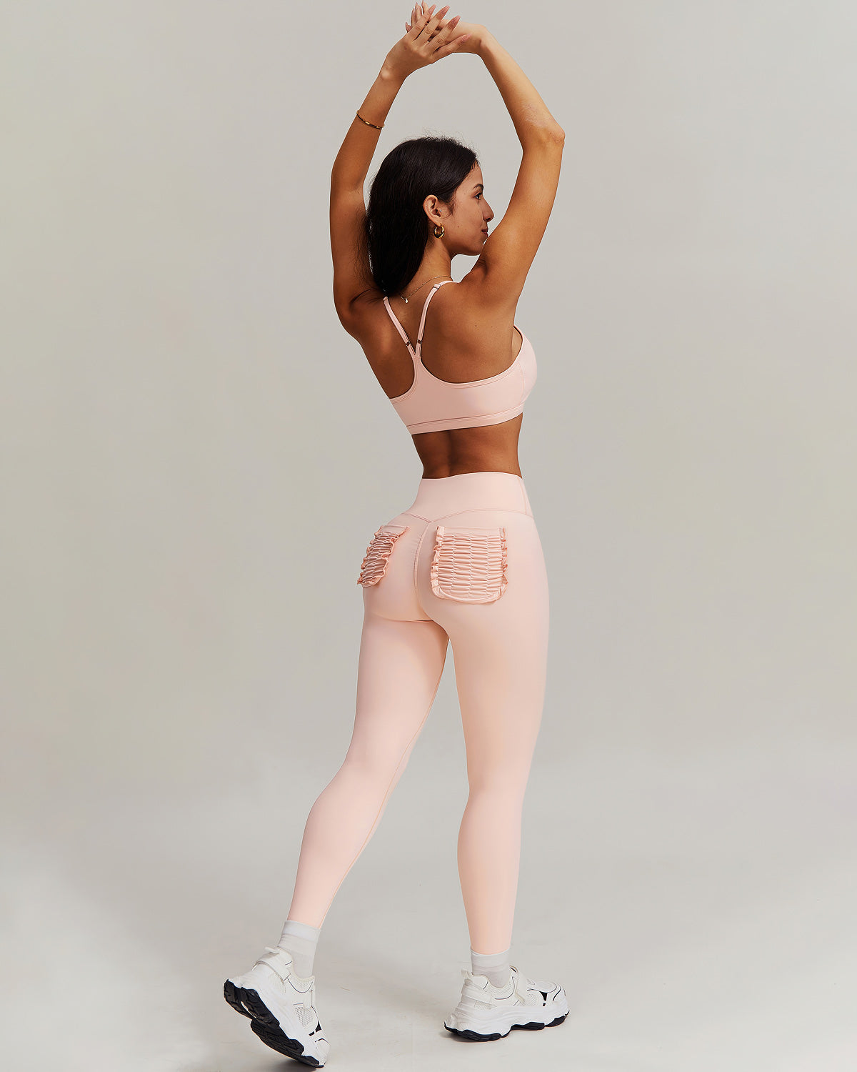 Olive Sports Bra - Peach