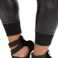 PU Leather Shaping Elasticated Leggings - Camo