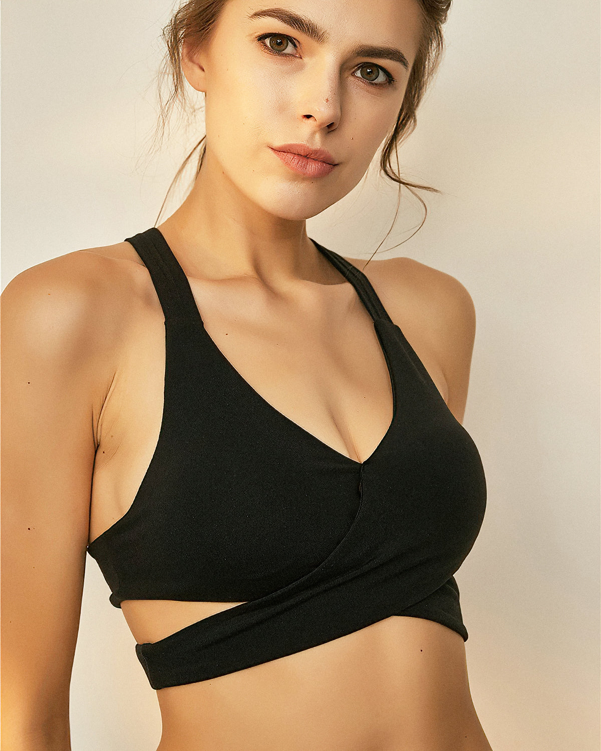Daisy Cross Sports Bra - Black
