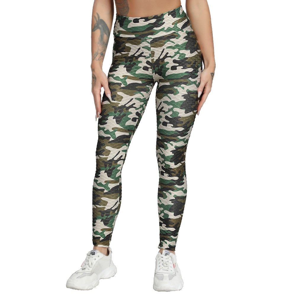 BOOTY LIFTING X ANTI-CELLULITE LEGGINGS - GREEN CAMO