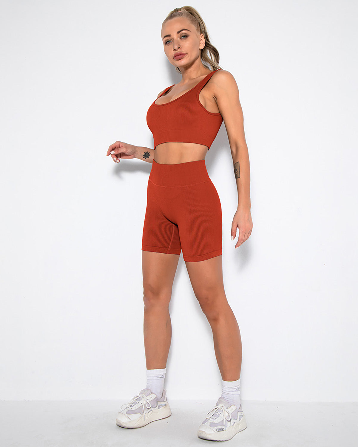 Nieve Ribbed Athleisure Shorts