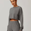 Brynn Crop Sweatshirt - Grey