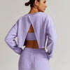 Brynn Crop Sweatshirt - Purple