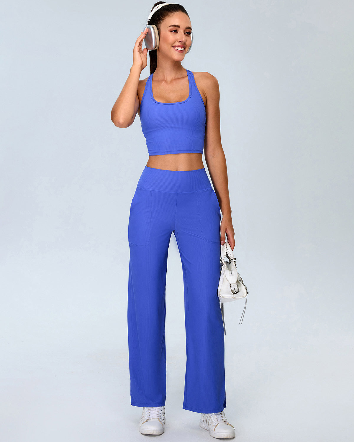 Calista Crop Top - Blue