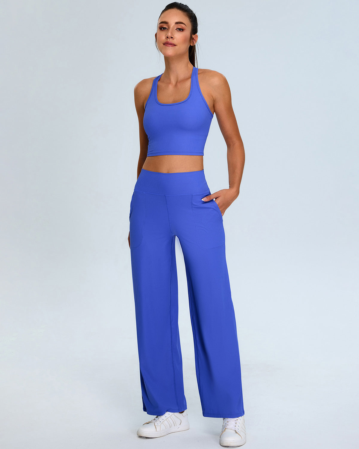 Calista Crop Top - Blue