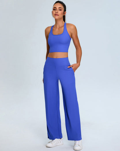 Calista Crop Top - Blue