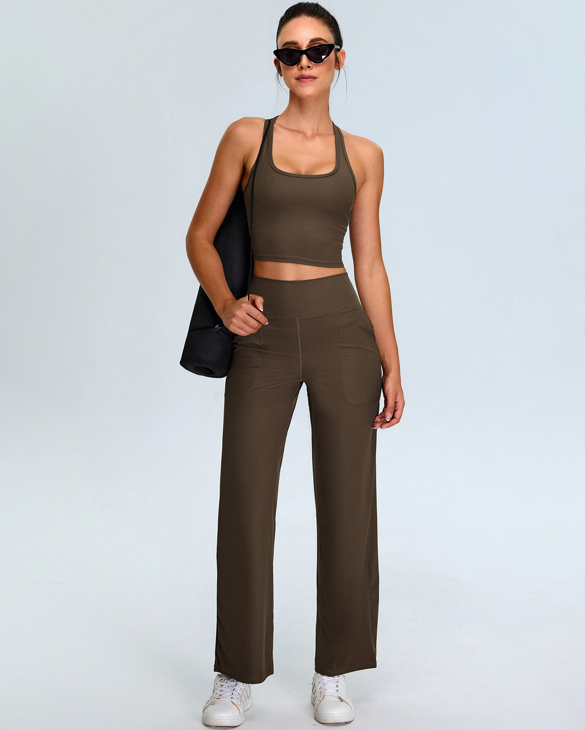 Calista Crop Top - Brown