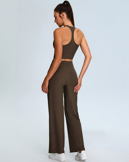 Calista Crop Top - Brown