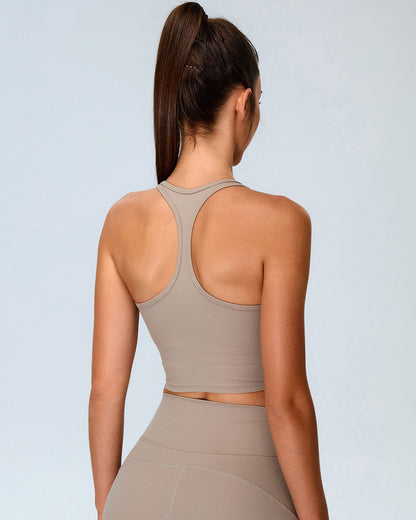 Calista Crop Top - Khaki