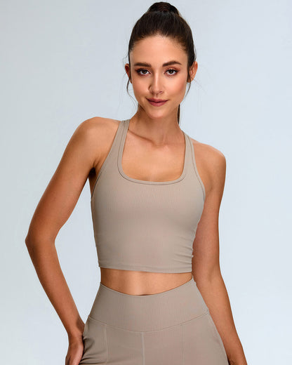 Calista Crop Top - Khaki