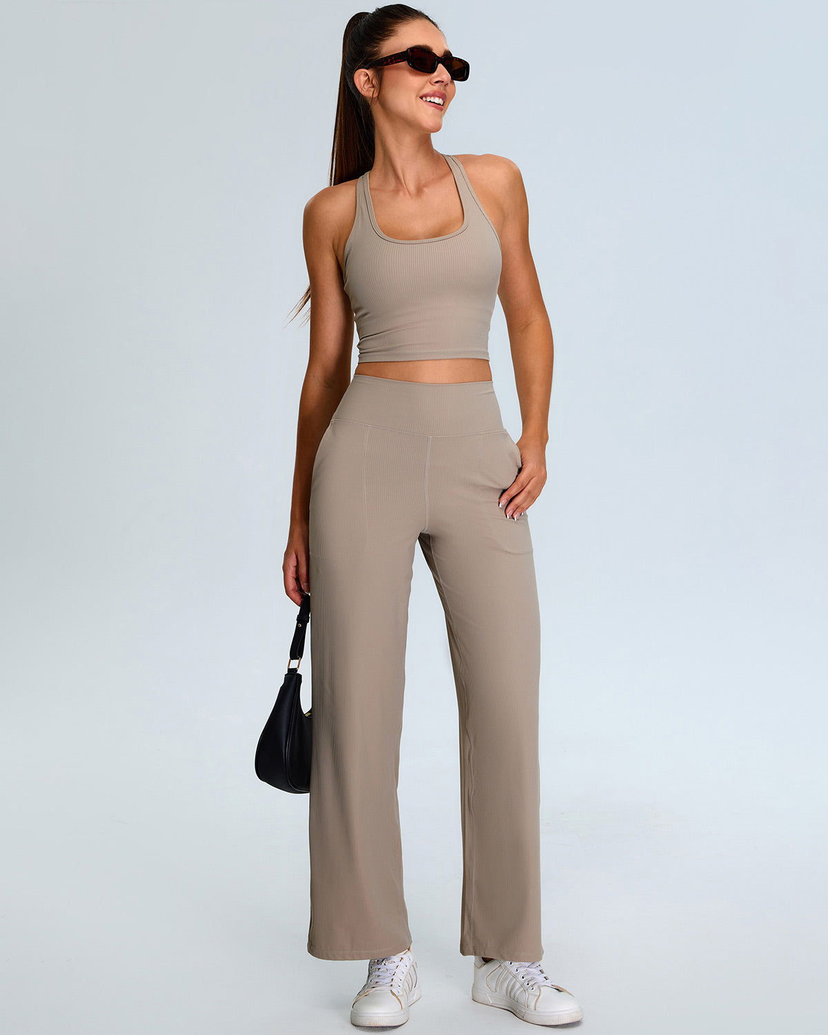 Calista Crop Top - Khaki