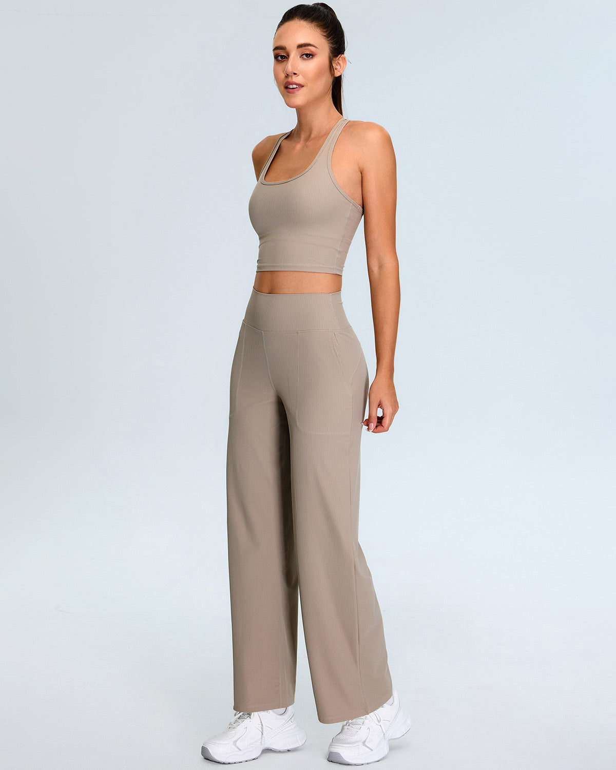Calista Crop Top - Khaki