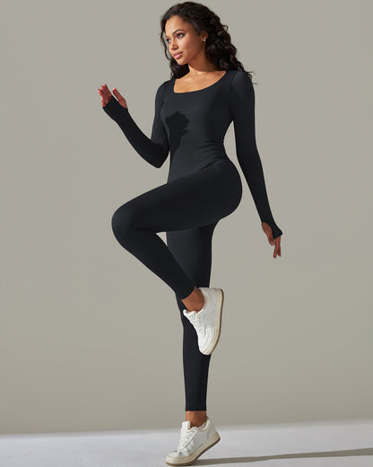 Gia Seamless Jumpsuit - Black