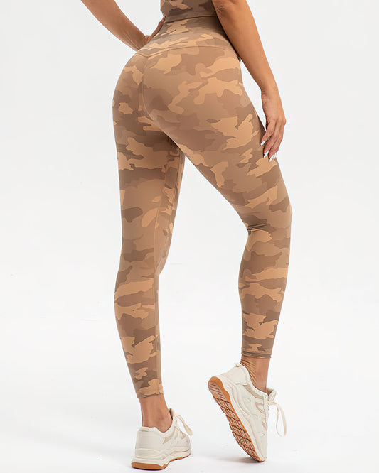 Harper Camo Leggings - Teak