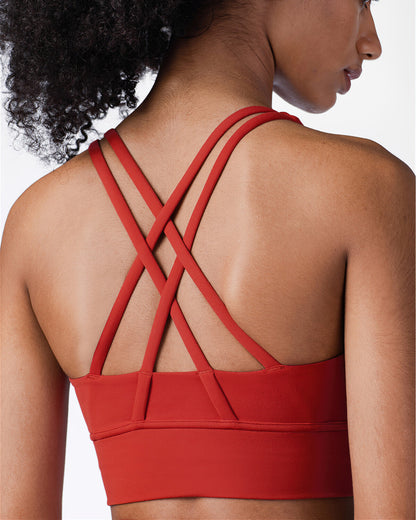 Johanna Sports Bra - Crimson