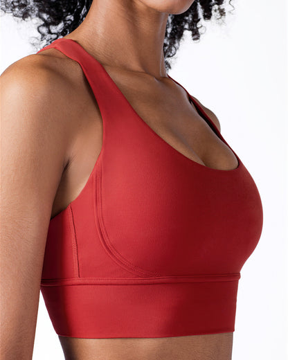 Johanna Sports Bra - Crimson