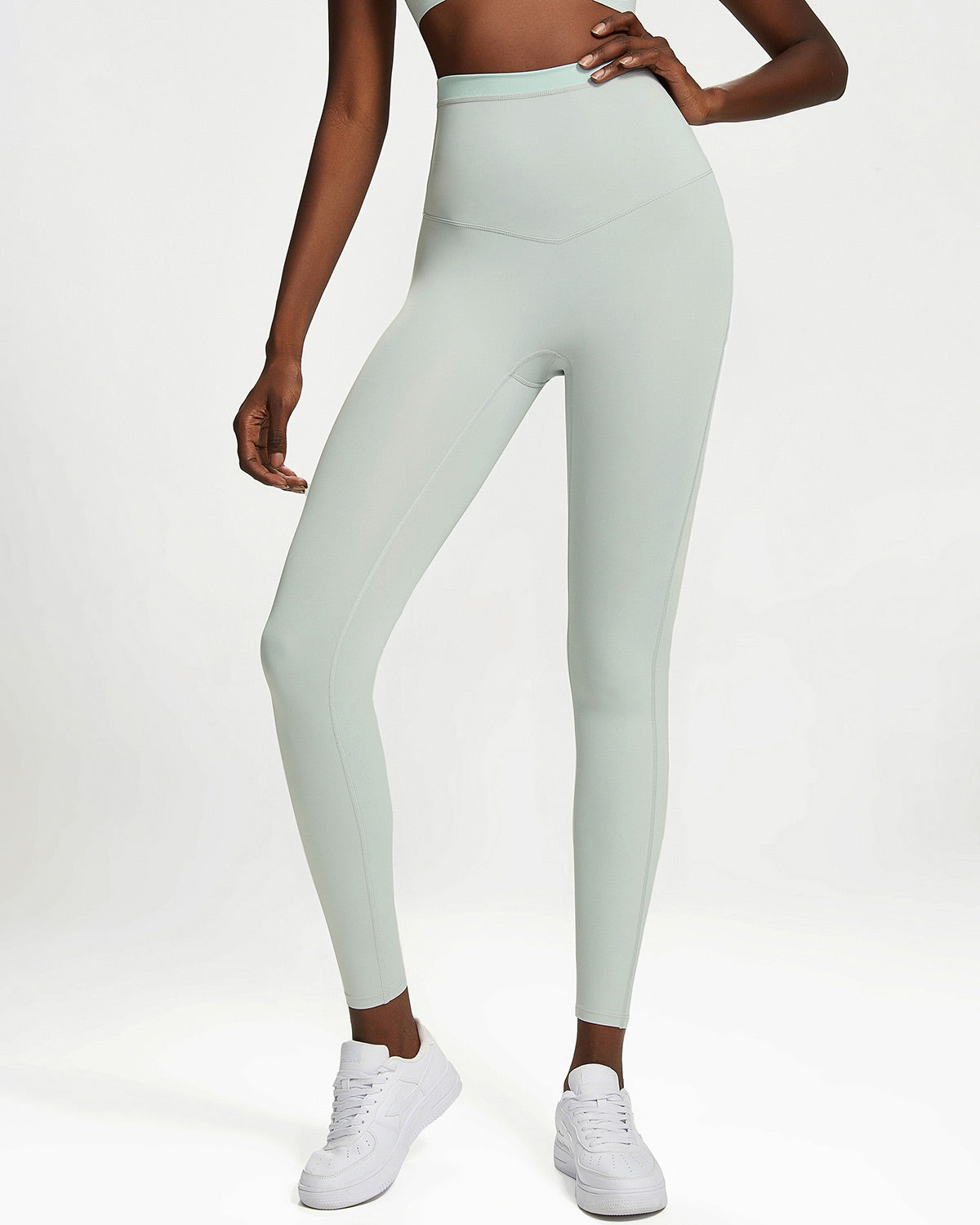 Juno Seamless Leggings - Foggy Green