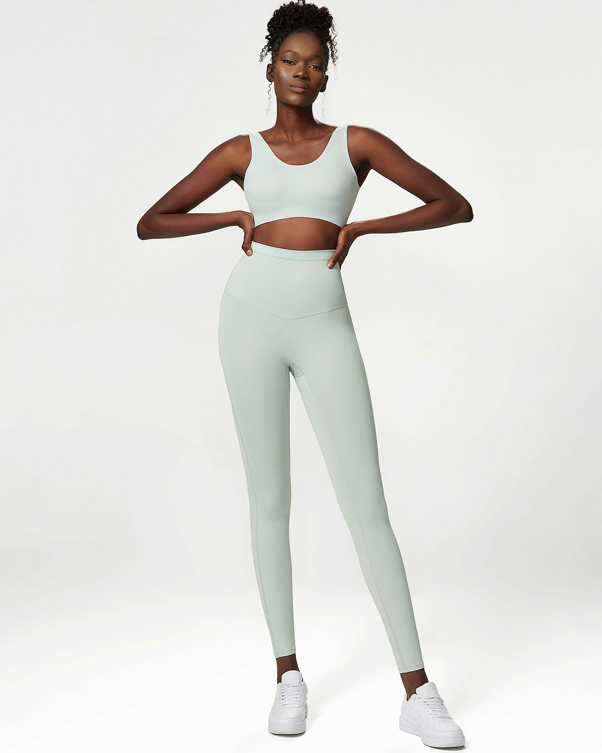 Juno Seamless Leggings - Foggy Green