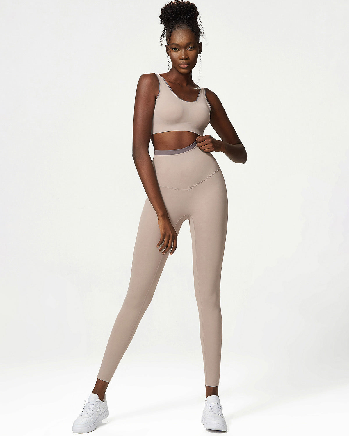 Juno Sports Bra - Dusty Taupe