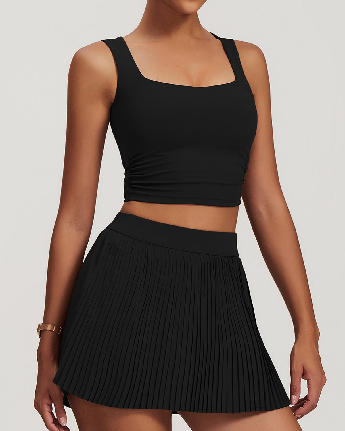 Lyra Crop Top - Black