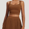 Lyra Crop Top - Brown