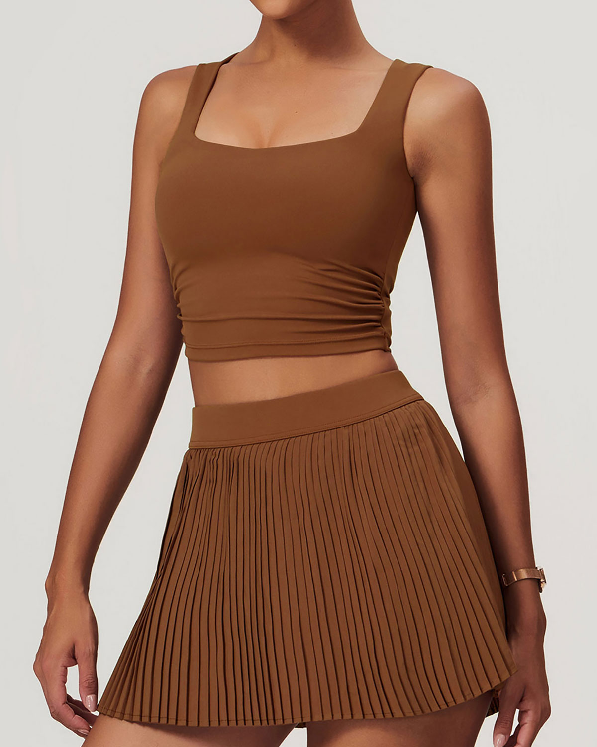 Lyra Crop Top - Brown