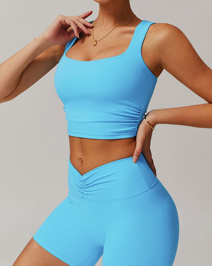 Lyra Crop Top - Sky Blue