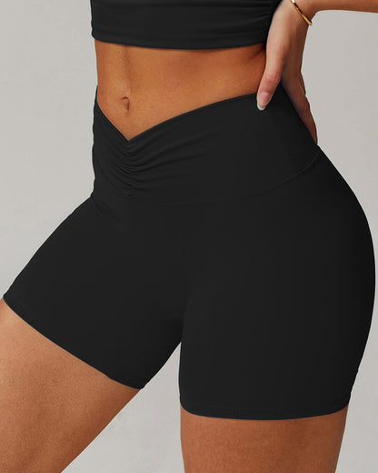 Lyra Scrunch Shorts - Black