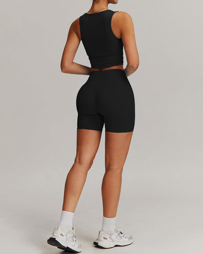 Lyra Scrunch Shorts - Black