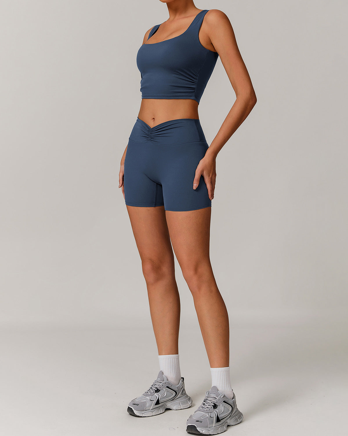 Lyra Scrunch Shorts - Navy