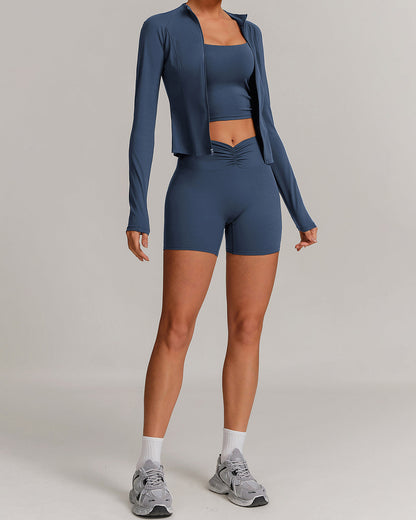 Lyra Scrunch Shorts - Navy