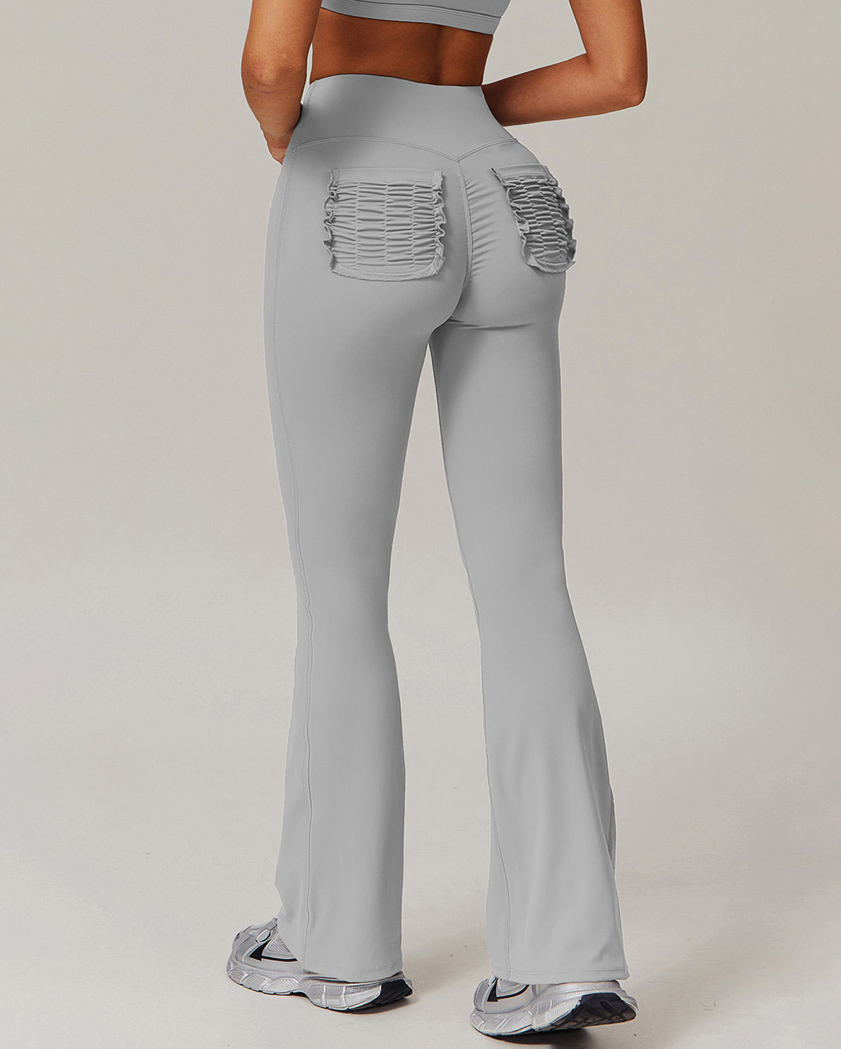 Olive Flare Leggings - Grey