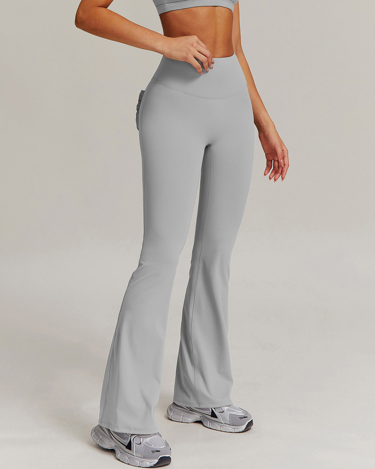 Olive Flare Leggings - Grey