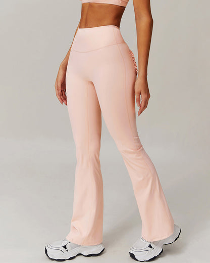 Olive Flare Leggings - Peach