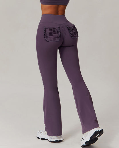 Olive Flare Leggings - Purple