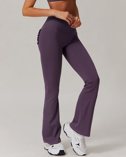 Olive Flare Leggings - Purple