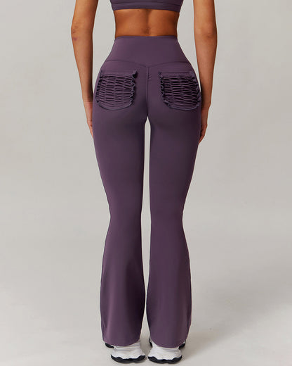 Olive Flare Leggings - Purple