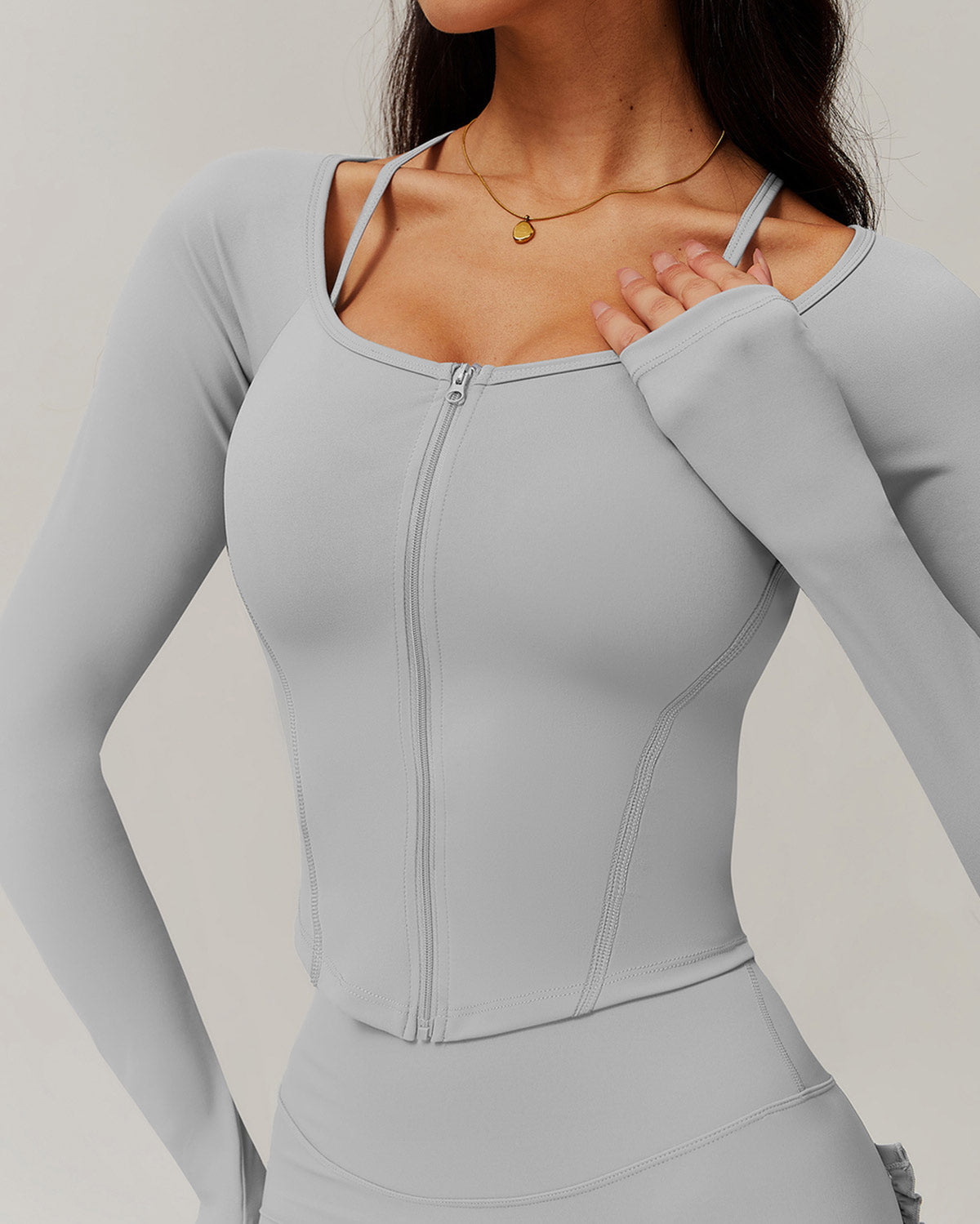 Olive Long Sleeve - Grey