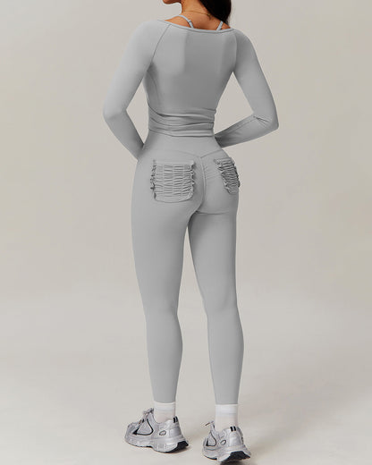 Olive Long Sleeve - Grey