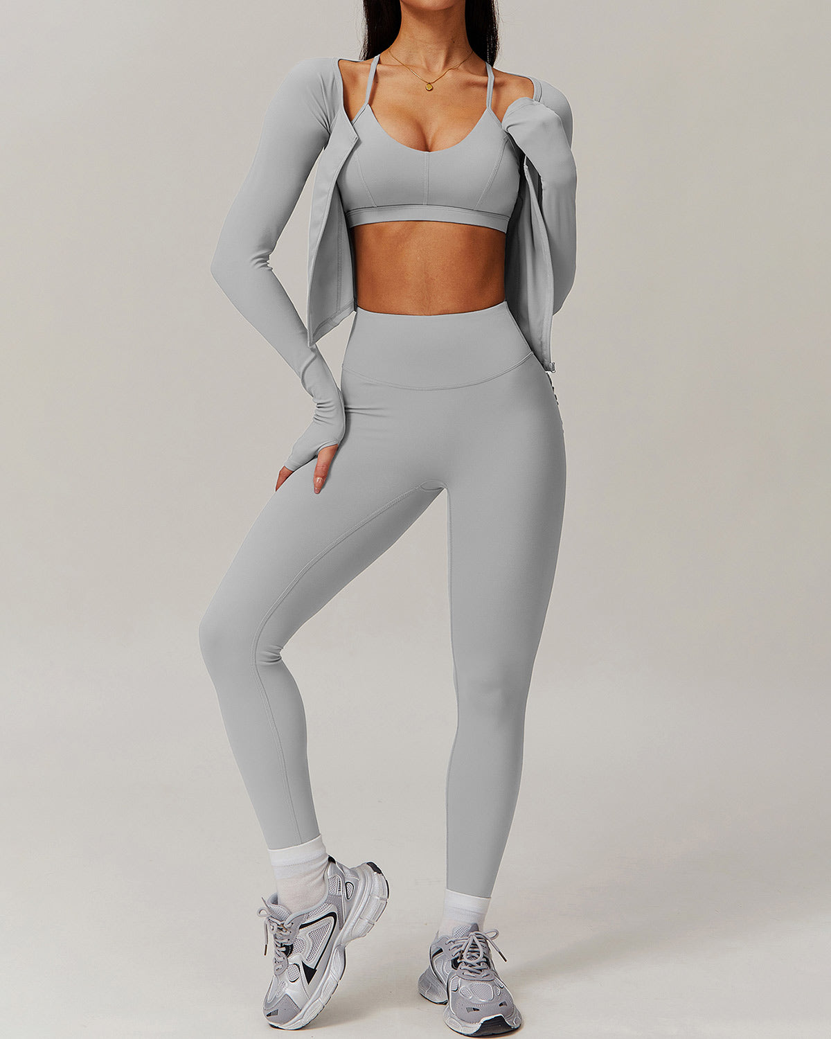 Olive Long Sleeve - Grey