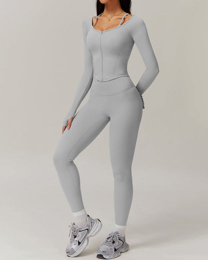 Olive Long Sleeve - Grey