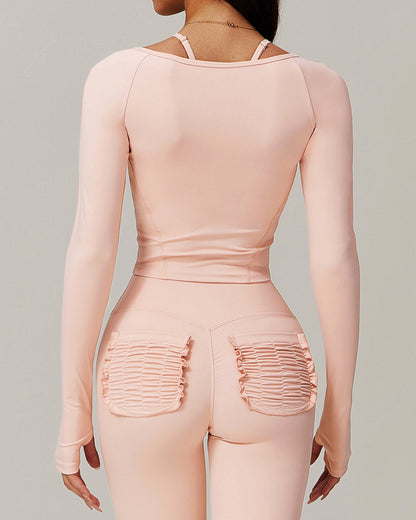 Olive Long Sleeve - Peach