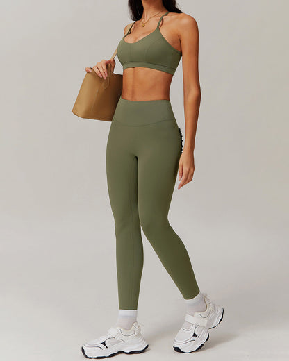 Olive Seamless Leggings - Green