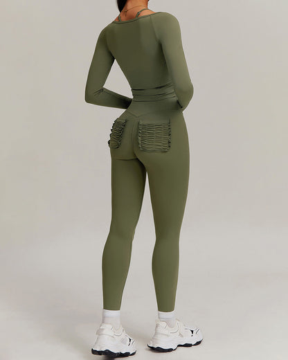 Olive Seamless Leggings - Green