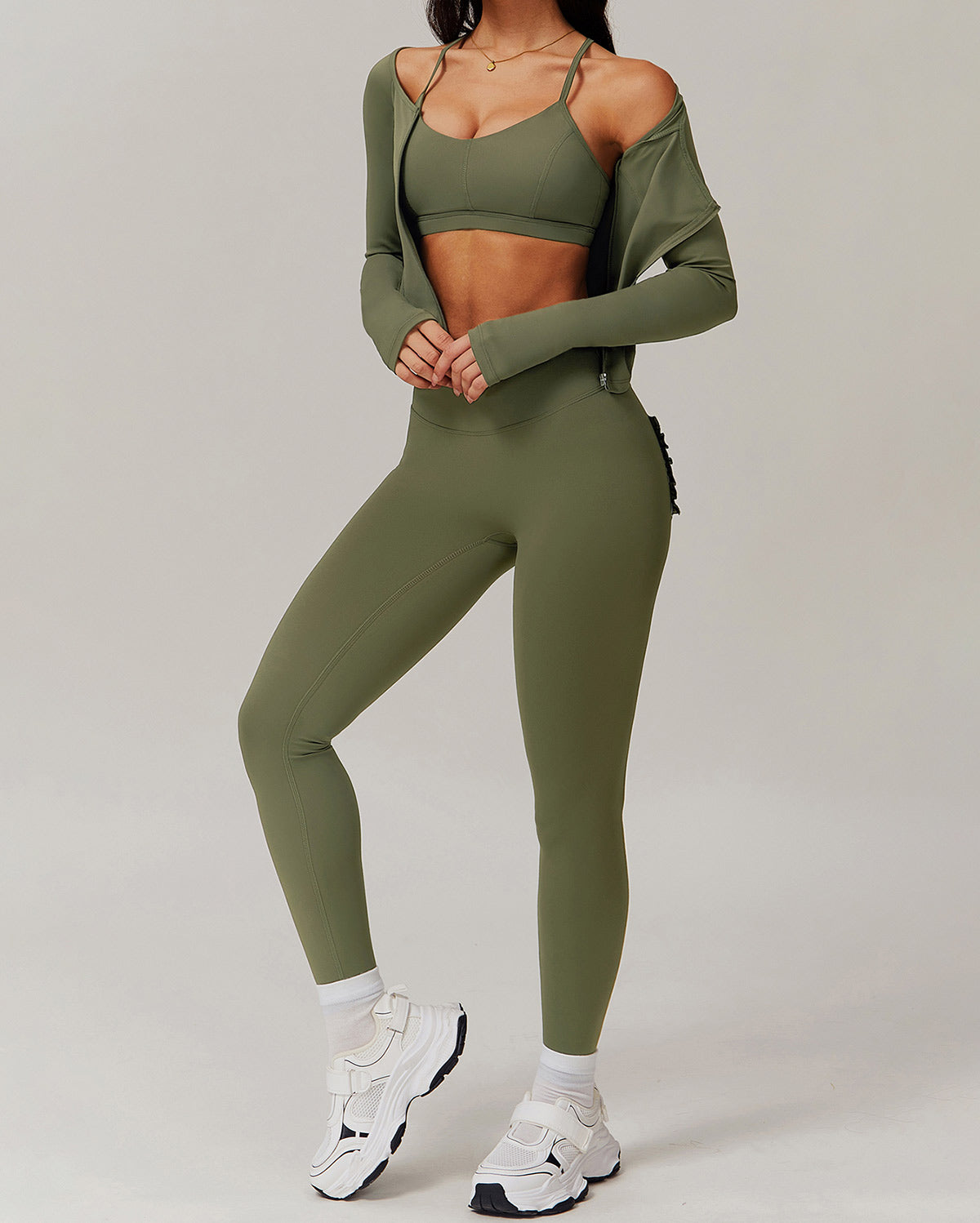 Olive Seamless Leggings - Green